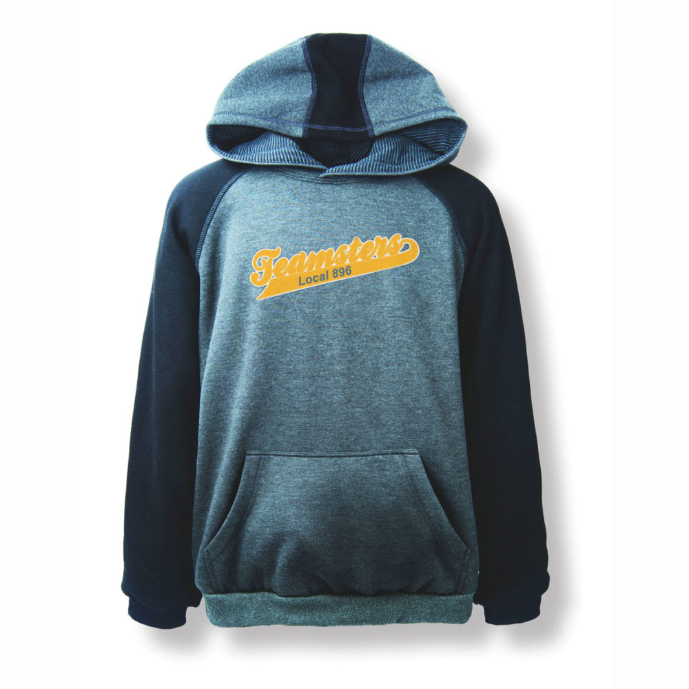 Usa Made Two-Tone Hooded Sweatshirt