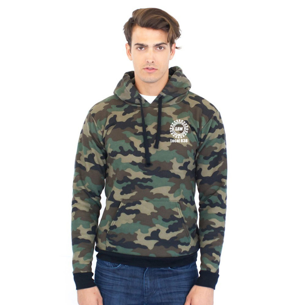 Usa Made 50/50 Camo Hooded Sweatshirt