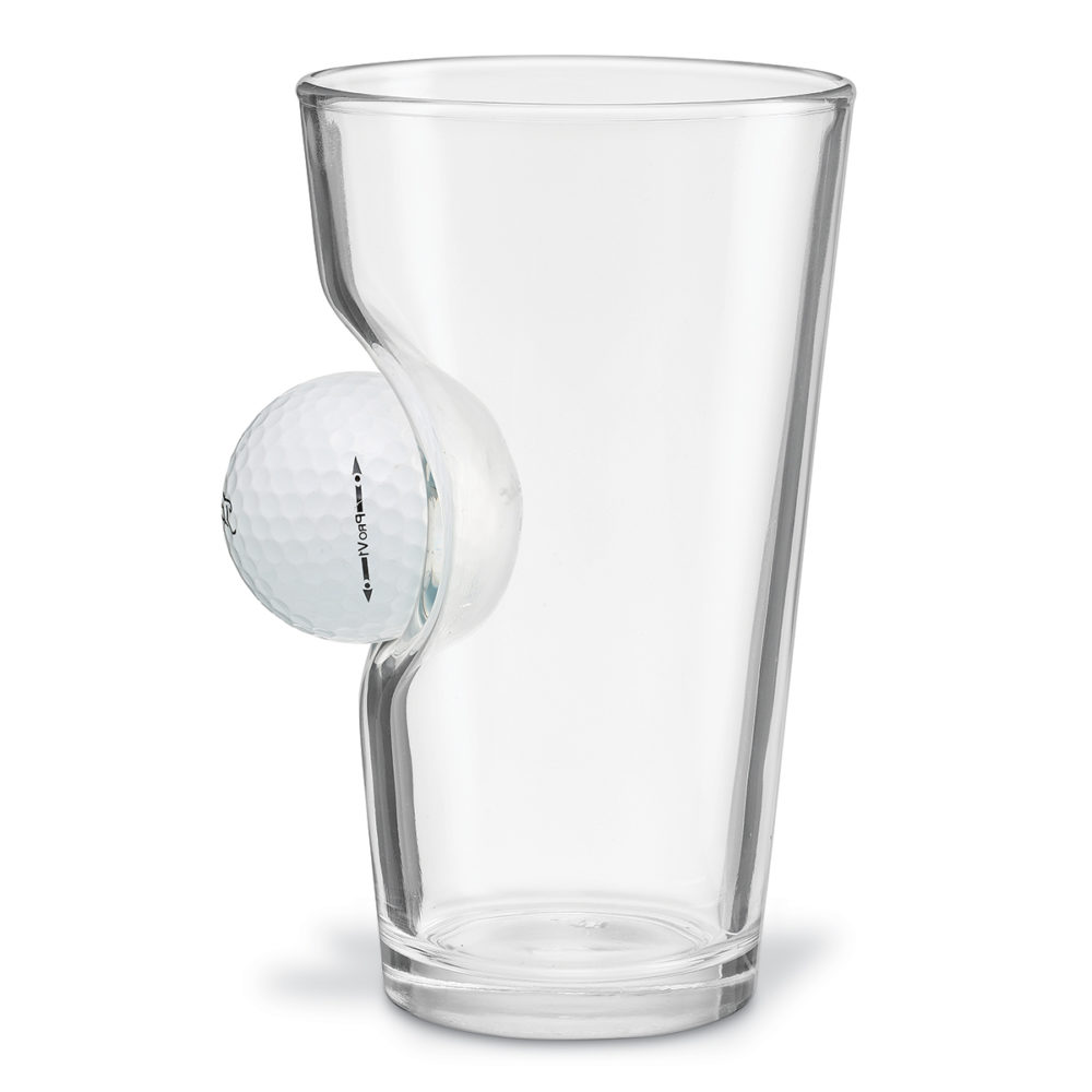 As2251 Golf Ball Pint Glass Side View