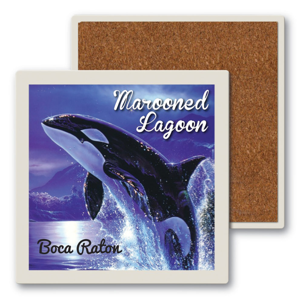 As2302 Natural Stone Car Coaster With Design