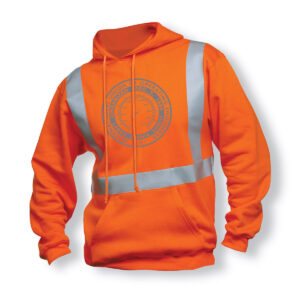 USA Made Reflective Striping Safety Hooded Sweatshirt