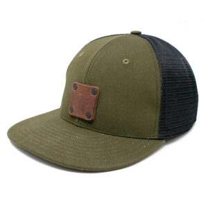 USA Made Ball Cap With Riveted Leather Patch